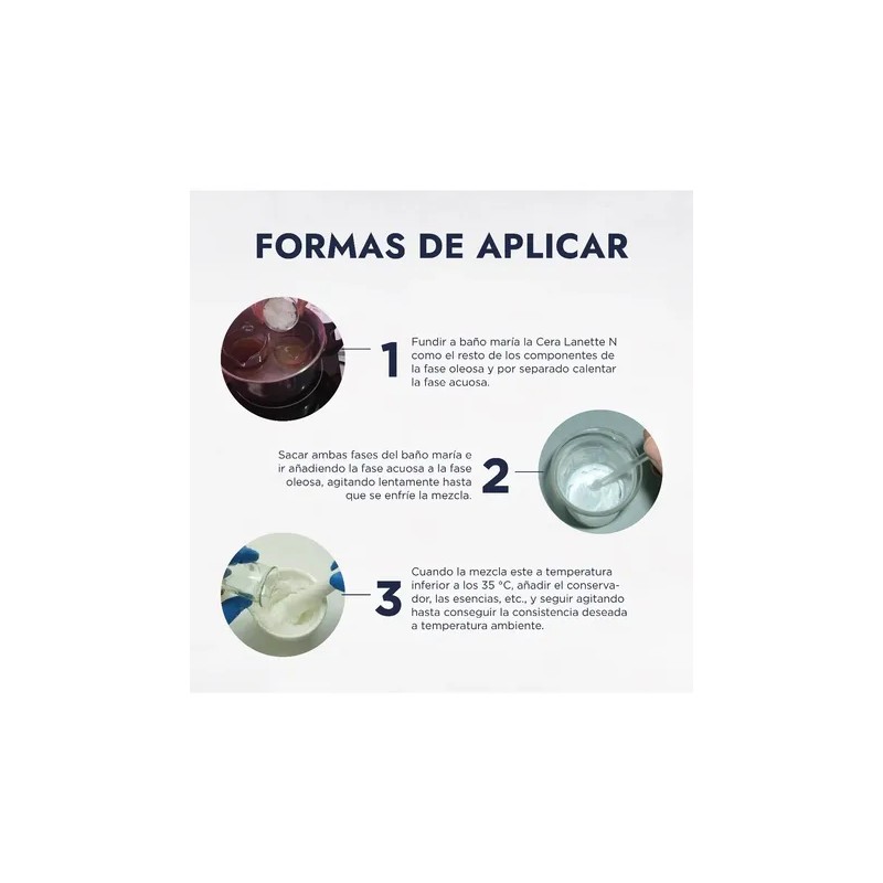 Cera Lanette N Auto-emulsionante Natural O/w Cremas 250g