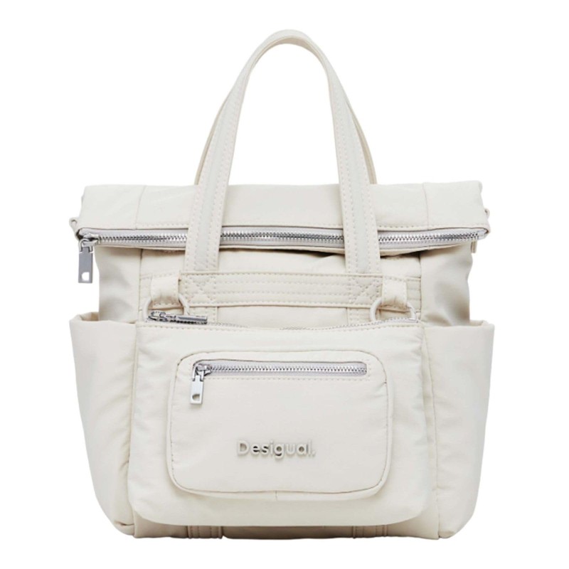 Desigual Women's Accessories Nylon Hand Bag, White, White