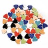 2.2x2.3cm Ceramic Mosaics Pieces Stained Glass, Assorted Colors and Love