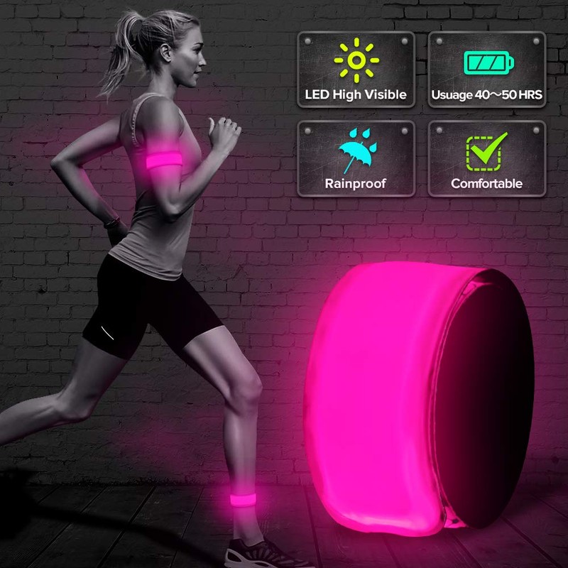 BSEEN Light Up Armbands for Running - Glow in The