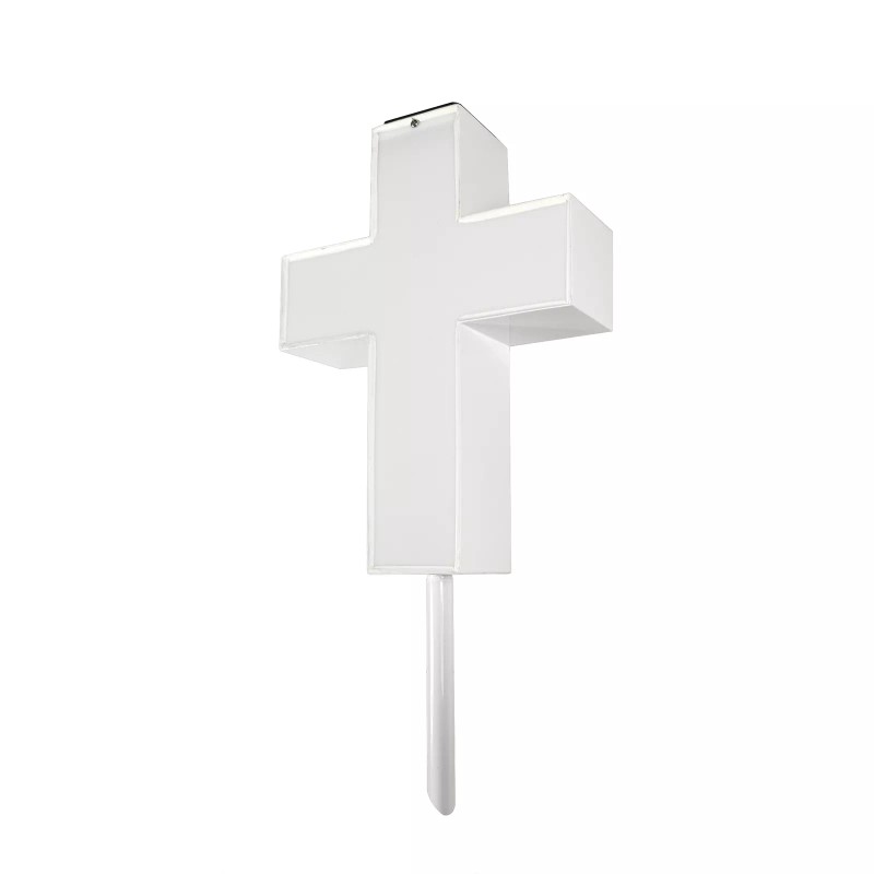 FixtureDisplays Solar Lighted Cross Solar Power Cemetery Cross Grave Memorial