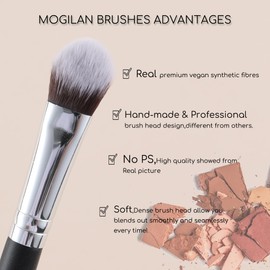MOGILAN Concealer Brush Under Eye Kitten Paw Makeup Brush Soft Synthetic Bristles for Liqud Cream Powder Eye Concealer Eyeshadow Blending,Covers Blemishes,Imperfections & Dark Circles Face Brush 273