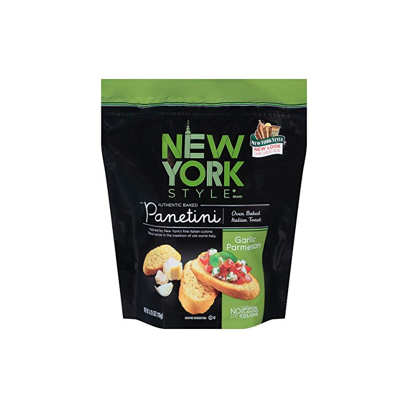 New York Style Panetini Crackers, Garlic Parmesan, 4.75 Ounce