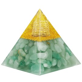 mookaitedecor Green Aventurine Crystal Pyramid,Healing Stone Energy Chakra Balancing Decoration Reiki Figurine Ornament