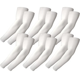 YUDEWAY arm sleeves (6 Pairs White)