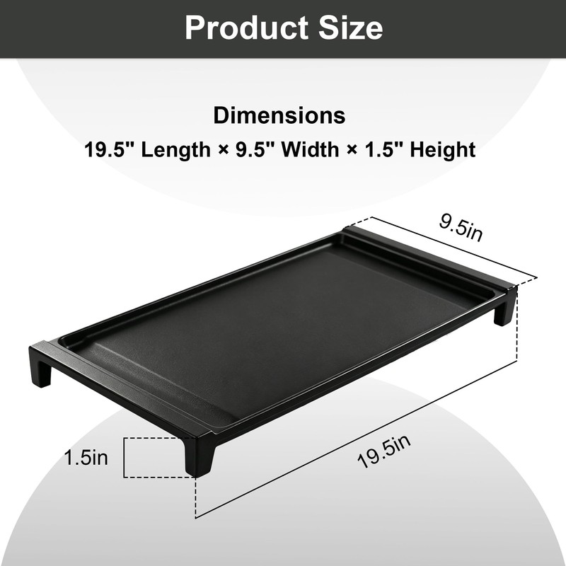 Cast Iron Griddle for GE Gas Stove WB31X24738 WB31X49806, Center