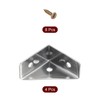 uxcell 8Pcs Angle Corner Brackets 38mm x 38mm, Stainless Steel