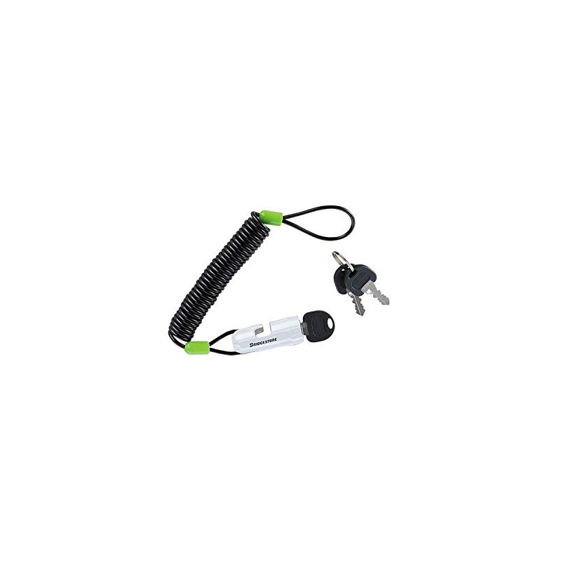 Bridgestone WL-SP1 Compact Wire Lock, Bicycle, Key, White, Anti-Theft, Burglary,