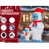Morejoy 8 FT Christmas Snowman Monster Inflatable with Built-in LED