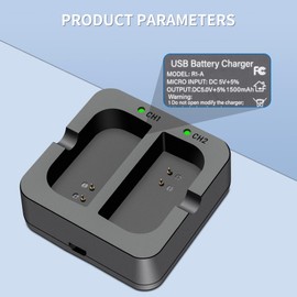 Battery Charger for Ring Rechargeable Battery,Dual Ring Battery Charger Station for Ring Spotlight Cam Battery,Ring Video Doorbell 2/3/4,Ring Stick Up Cam (Ring Batteries NOT Included)