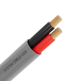 SYSTON 18/2 Fire Security Burglar Station Sound Alarm Control Cable Wire, Plenum-Rated CMP/CL3P Unshielded Stranded Copper UL/ETL Listed, UV Resistant for Indoor/Outdoor Low Voltage Use - 20 FT, Gray