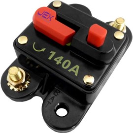 Jex Electronics 140 Amp in-Line Circuit Breaker Stereo/Audio/Car/RV 140A/140AMP Fuse 12V/24V/32V