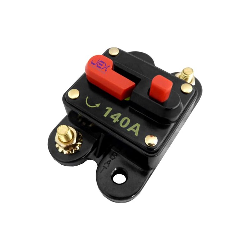 Jex Electronics 140 Amp in-Line Circuit Breaker Stereo/Audio/Car/RV 140A/140AMP Fuse