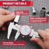STANDARD GAGE Metric Dial Caliper Measuring Tool 0-150mm Range 4-Way