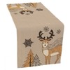 Manor Luxe Cozy Reindeer Christmas Table Runner, 13 by 36-Inch,