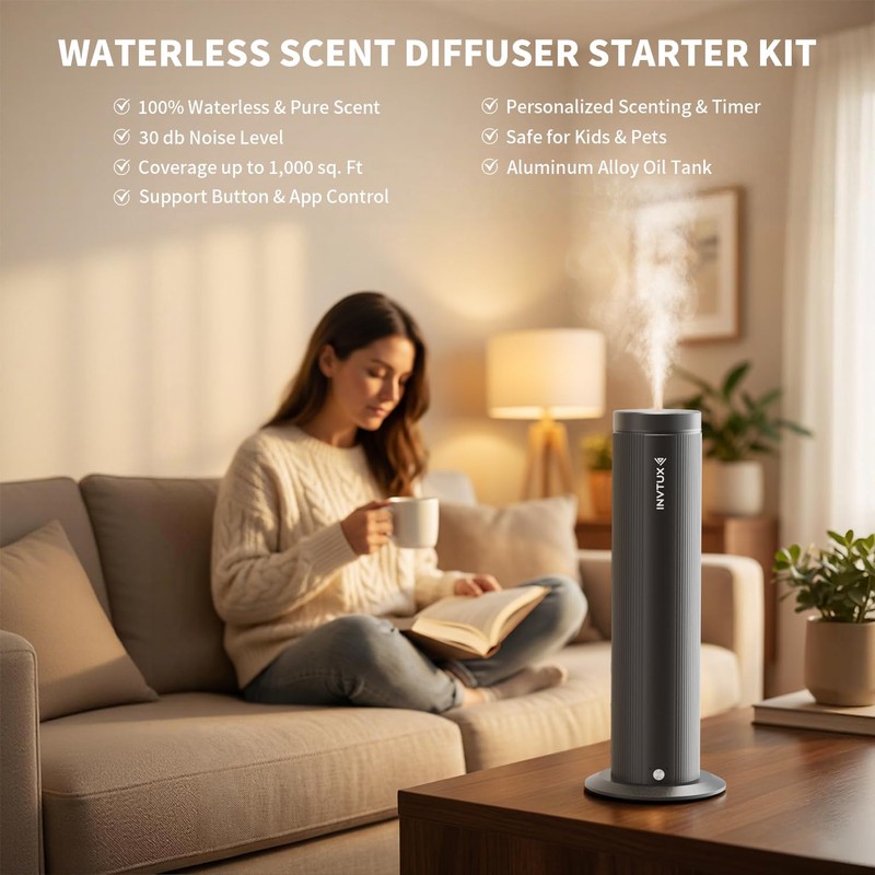 Waterless Essential Oil Diffuser Corded Diffuser with Hotel Collection Diffuser