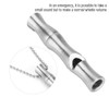 Dilwe Metal Whistle, Stainless Steel Signal Whistle, Loud Emergency, Bamboo