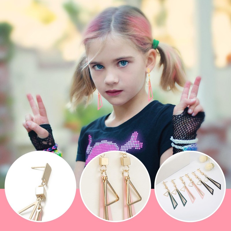3 Pairs Of Geometric Triangle Earrings, Hollow Earrings, Simple Fashionable