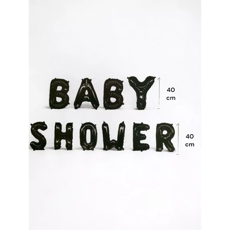 A4f Solutions Globo Baby Shower Letrero Negro Fiesta Decoración 1