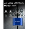 DELSWIN 4-Digit Combination Lock Outdoor Padlock - Heavy Duty Locker