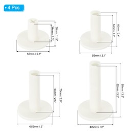 PATIKIL 1.5" 2.3" 2.6" 3.4" Rubber Golf Tees Outdoor Indoor High Training Driving Range Tees White 1 Set