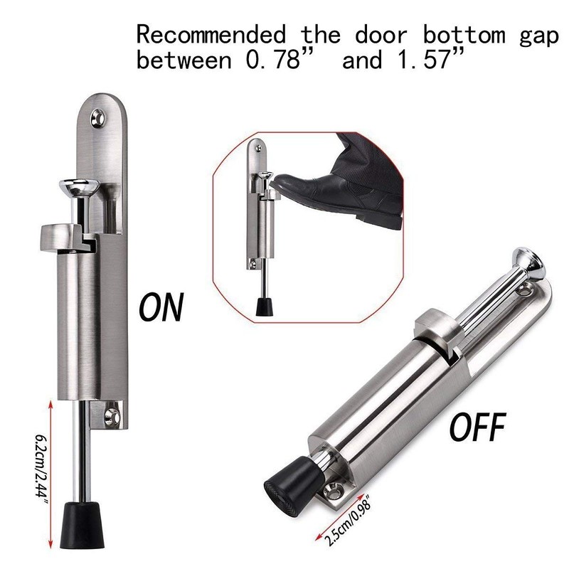 2 Pack Easy-Step Door Stop, CBTONE Stainless Steel Step Door