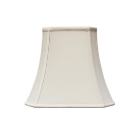 Royal Designs Rectangle Cut Corner Lamp Shade, Eggshell, (5 x 6.5) x (8 x 12) x 10
