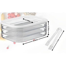 MYSTIC HEAVEN 3 Pcs Deli Meat Contanier for Fridge with Tong, Stackable Bacon Cheese Container For Refrigerator,Meat Container & Food Storage Boxes With Lid For Cold Cuts,Salami, Deli Meat Storage