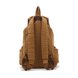 Yimidear Canvas Rucksack, Herren Damen Vintage Rucksäcke Retro Schulrucksack Wanderrucksack Reisetasche (gelb)