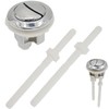 LRMYS 38mm Round Dual Push Toilet Flush Button, Plastic Chrome