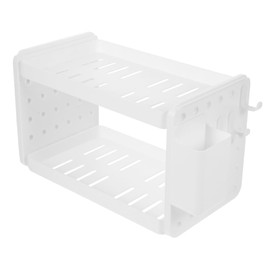 CAXUSD Desktop Book Organizer Vertical Design White Two File Holder for Office Supplies Magazines and Documents Stylish and Space-Saving Storage for Home and School