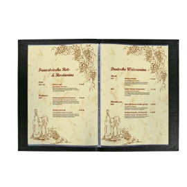 Sigel SM191 Single transparent pockets, for menu folders with screw post binding, for A5, 10 pieces