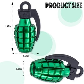 MEAJOO 4PCS Car Tire Valve Stem Caps, Air Caps Cover, Aluminum Alloy Corrosion Resistant Airtight Dust Proof Covers fits Cars, Trucks, Bikes, Motorcycles, Bicycles Tire Caps(Green)