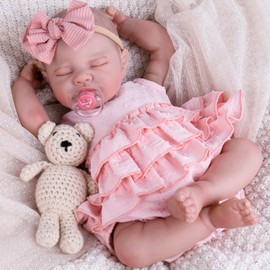 Aori Reborn Baby Dolls Girl 20'' Realistic Sleeping Newborn - Lifelike Poseable Vinyl Baby Doll with Feeding & Outfit Set - Weighted Body for Cuddling, Gift for Collectors & Kids 3+