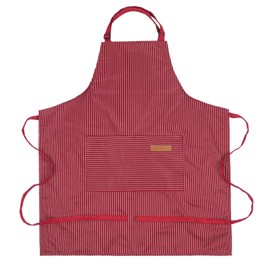 DDUP Adjustable Apron Unisex Aprons with Double Pocket, Cooking Baking Apron Kitchen Chef Aprons for Women Men,Home Kitchen Butchers BBQ Restaurant Coffee House (Red)