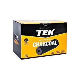 TEK All Natural Hardwood Charcoal for Grills & BBQ | Lights Easily, Burns Hotter, Longer & Cleaner | Log Style 5 lbs