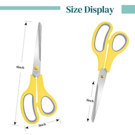 Xnluothsk 6 Packs Sewing Craft Scissors Bulk,8" Multipurpose Heavy Duty Sharp Scissors,Stainless Steel Shears for Home Office Student Supplies,6 Colors