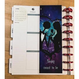 Handmade Nightmare Before Christmas Short Dashboard Bookmark for use with Happy Planner-