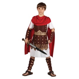 A2ZFD Boys Roman Centurion Gladiator Sparticus Fancy Dress COSTUME + ROMAN HELMET (SOFT FABRIC): Size: 8 - 10 years