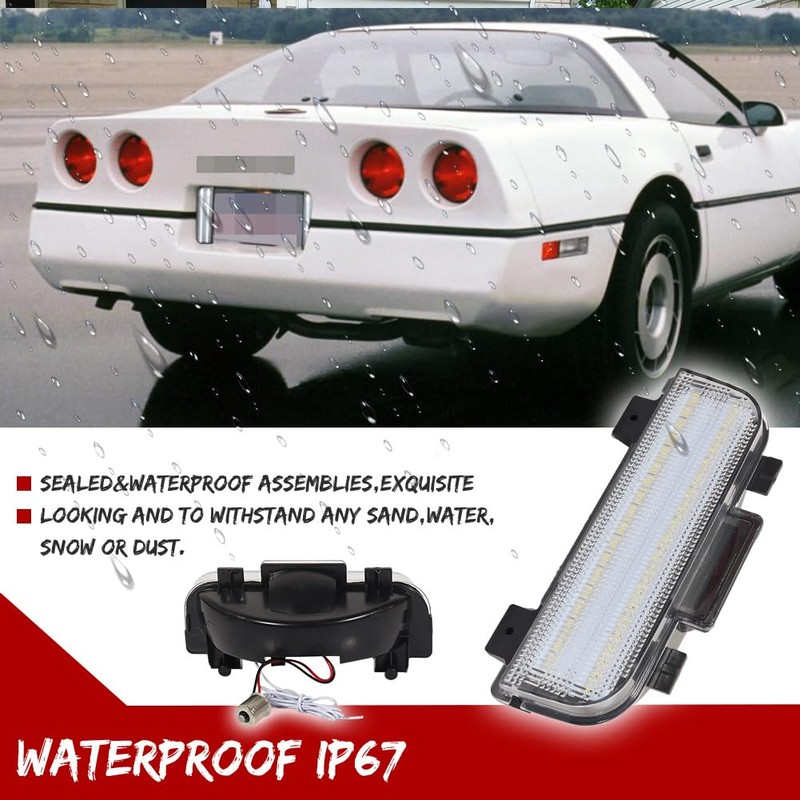 GTINTHEBOX 2PCS Clear Lens Tailgate Reverse Backup Lights Lamps for