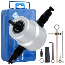 LAOYE Sheet Metal Nibbler Attachment for Drill Punch, Nibbler Metal Cutting Tool Double Headed Sheet Metal Nibbler Sheet Metal Cutter Metal Cutter Tin Scissors Accessories with Round Cut Attachment