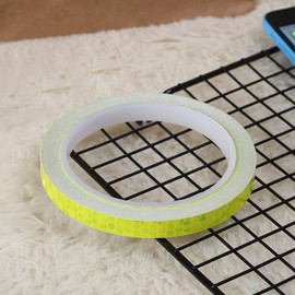 Vmingo Sticker Reflejante Cinta Seguridad Protector Auto Moto Bici 1cm*8m (Amarillo)