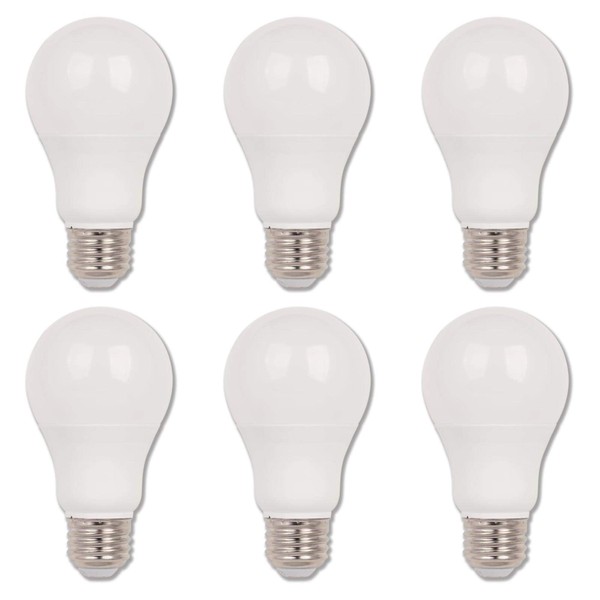 Westinghouse Lighting 4513800 6 Watt (40 Watt Equivalent) Omni A19 Daylight LED Light Bulb, Medium Base (6 Pack)