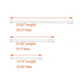 Adjustable Tension Rod 21-35 Inch,Autuwintor Heavy Duty No Drill Shower Curtain Rod for Bathroom/Closet/Kitchen, Rustproof Spring Loaded with Non-Slip Grips,Holds 20 lbs (Apartment & Dorm Friendly)