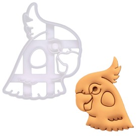 BAKERLOGY Cockatiel Head Cookie Cutter - Detailed Biscuit Cutter Design for Baking and Crafts, ideal on fondant, dough, clay