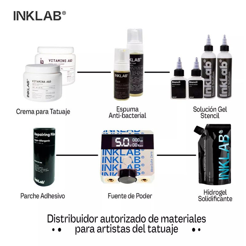Inklab Stencil Solución En Gel Inklab 2 Piezas Para Tatuaje