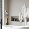 warlve Brushed Nickel Towel Hooks for Bathrooms, Heavy Duty Wall