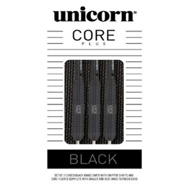 Unicorn Core Plus Win 26 Gram Darts - Black/Brass Set of 3 -