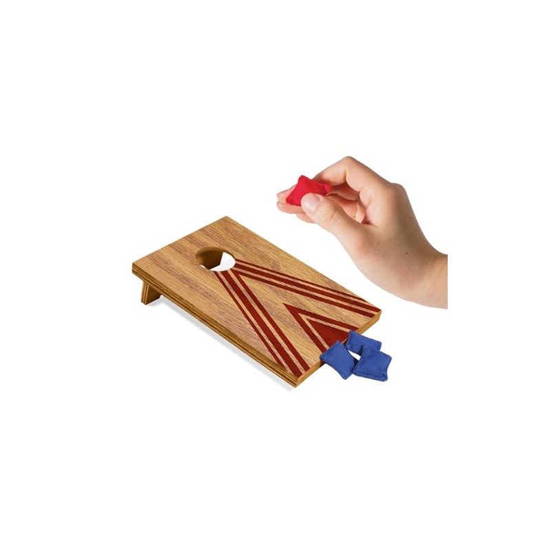 Schylling Table Top Corn Hole Game, Brown, (Model: TCH)