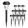 GIGALUMI 12 Pack Solar Lights Outdoor Waterproof, Cool White Pathway